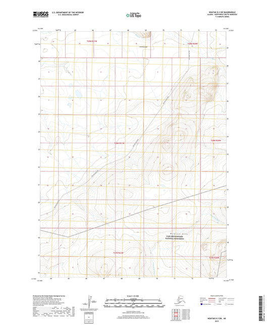 Noatak D-3 SW Alaska US Topo Map Image