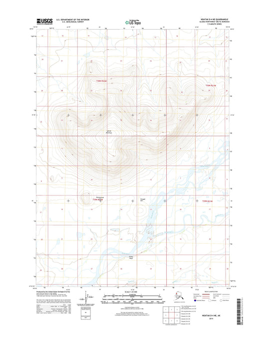 Noatak D-4 NE Alaska US Topo Map Image