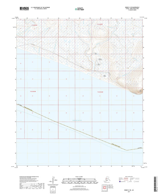 Nome B-1 NE Alaska US Topo Map Image