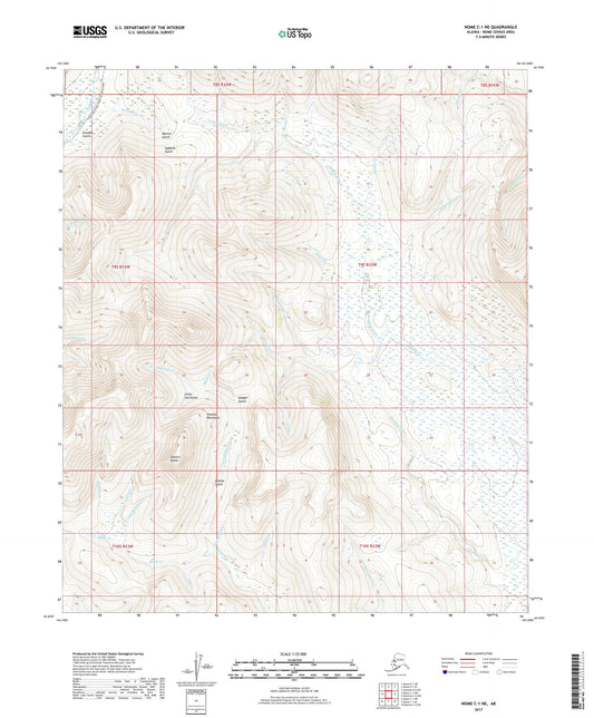 Nome C-1 NE Alaska US Topo Map Image
