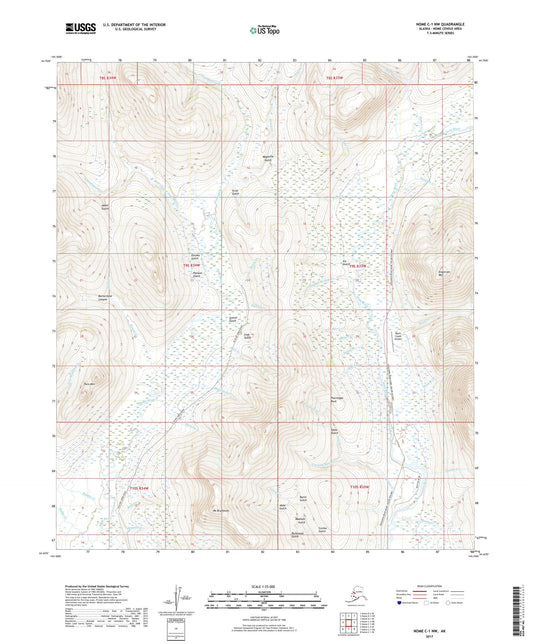 Nome C-1 NW Alaska US Topo Map Image