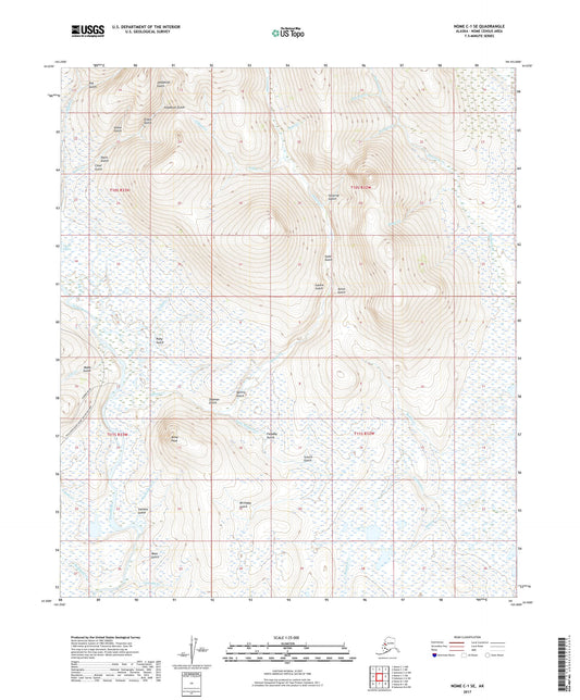 Nome C-1 SE Alaska US Topo Map Image