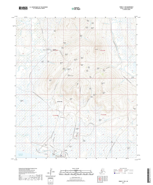 Nome C-1 SW Alaska US Topo Map Image