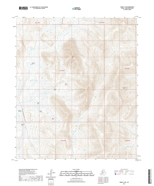 Nome C-2 NE Alaska US Topo Map Image