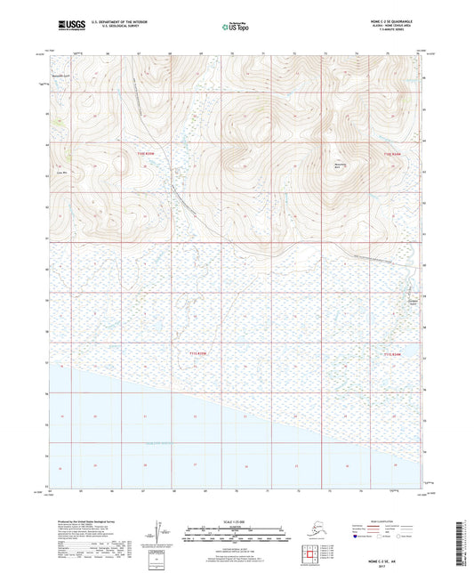 Nome C-2 SE Alaska US Topo Map Image