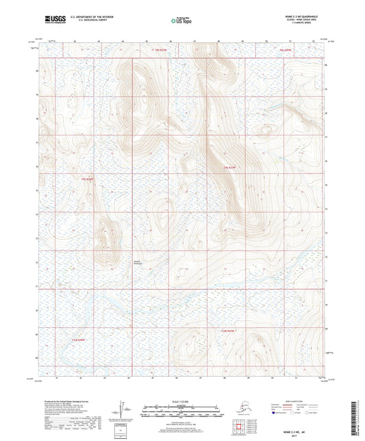 Nome C-3 NE Alaska US Topo Map Image