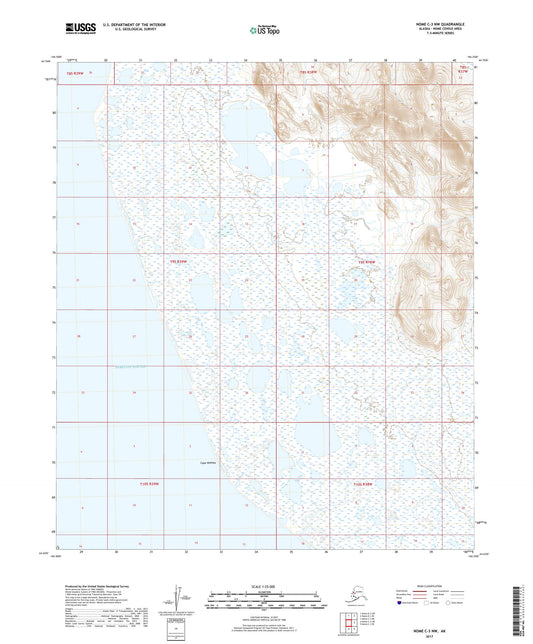 Nome C-3 NW Alaska US Topo Map Image