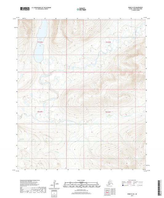 Nome D-2 SE Alaska US Topo Map Image