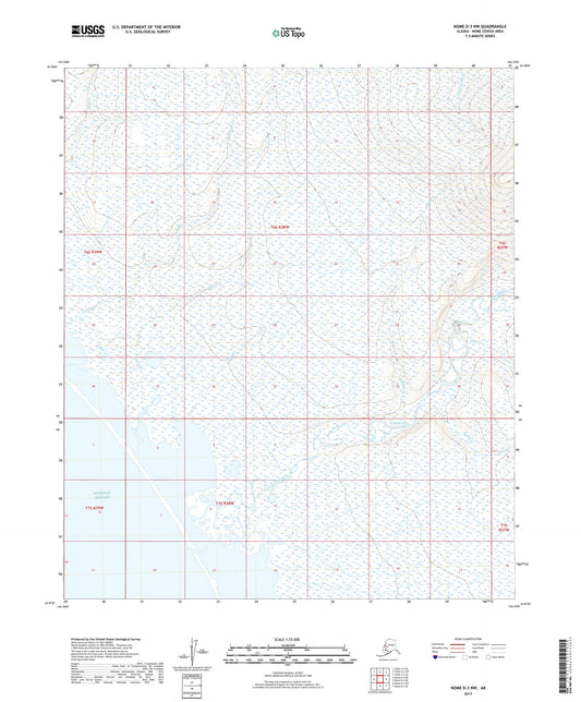 Nome D-3 NW Alaska US Topo Map Image