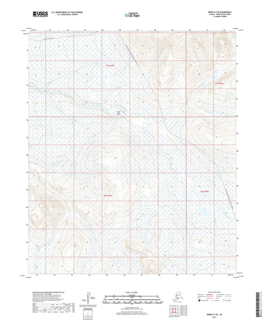 Nome D-3 SE Alaska US Topo Map Image