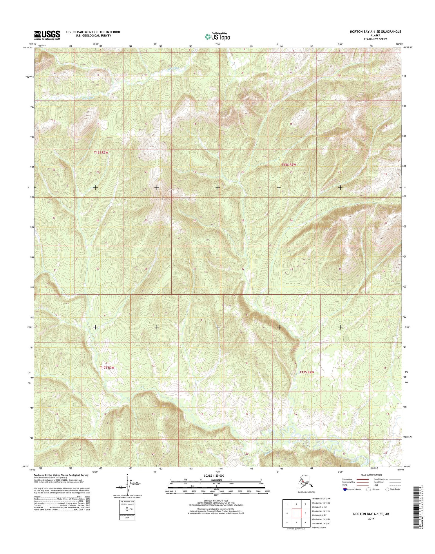 Norton Bay A-1 SE Alaska US Topo Map Image