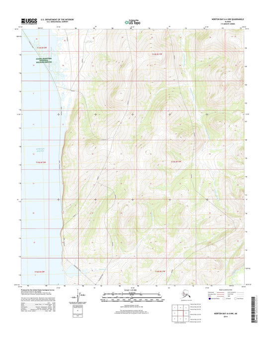Norton Bay A-4 NW Alaska US Topo Map Image