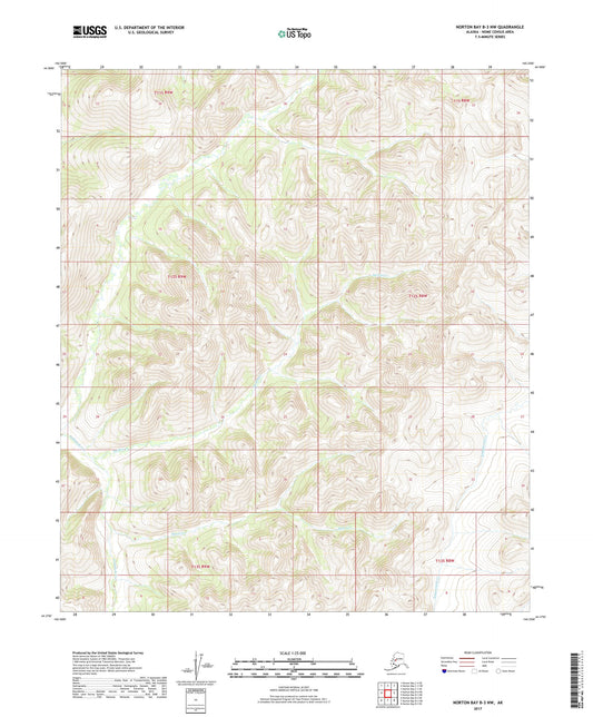 Norton Bay B-3 NW Alaska US Topo Map Image