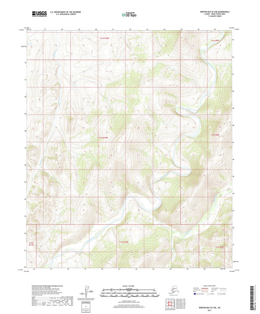 Norton Bay B-4 NE Alaska US Topo Map Image