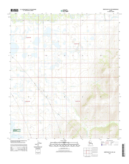 Norton Bay B-4 SW Alaska US Topo Map Image