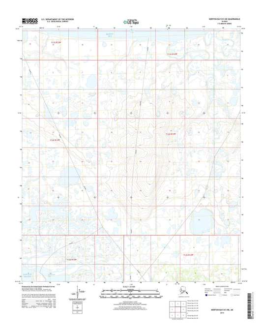 Norton Bay B-5 NE Alaska US Topo Map Image
