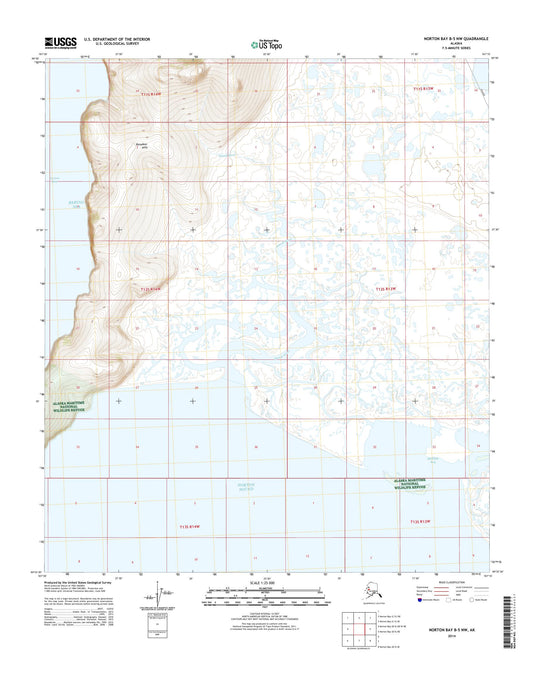 Norton Bay B-5 NW Alaska US Topo Map Image