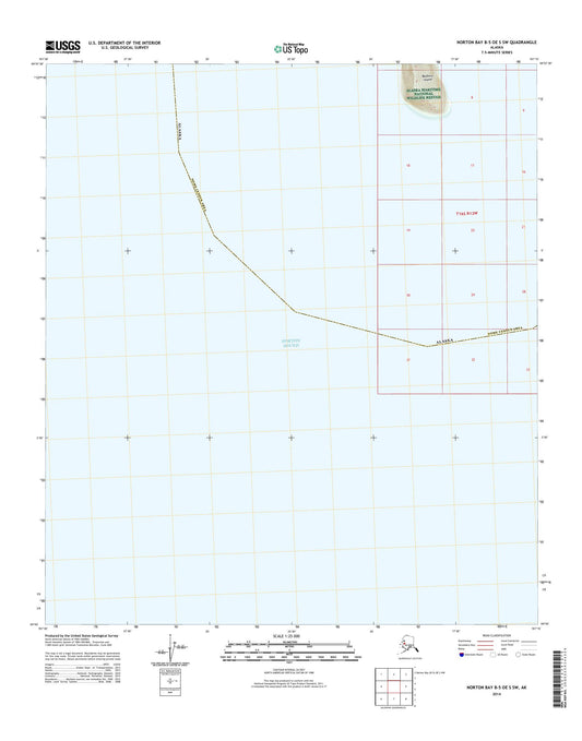 Norton Bay B-5 OE S SW Alaska US Topo Map Image