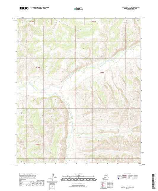Norton Bay C-3 NE Alaska US Topo Map Image