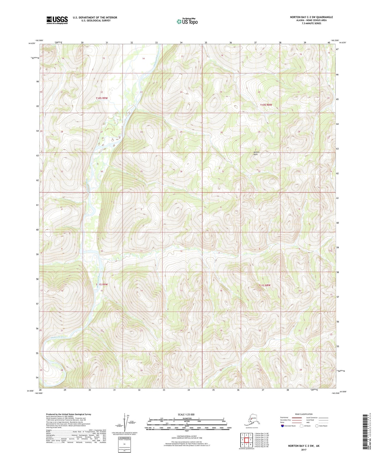 Norton Bay C-3 SW Alaska US Topo Map Image
