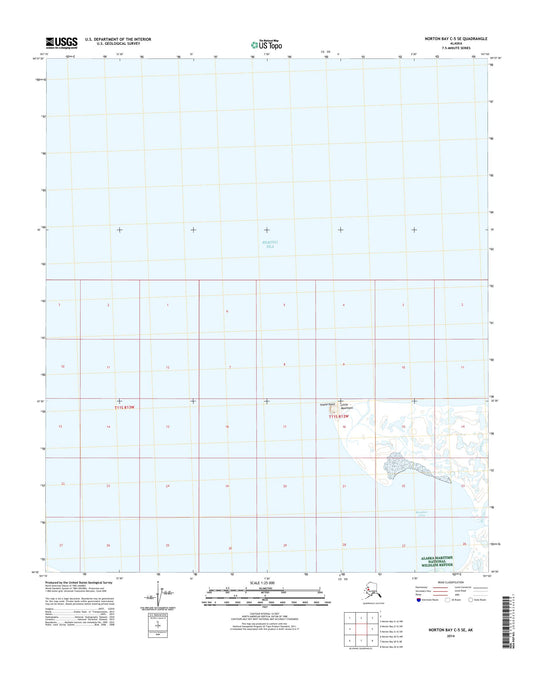 Norton Bay C-5 SE Alaska US Topo Map Image
