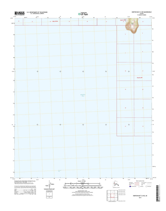 Norton Bay C-6 NE Alaska US Topo Map Image