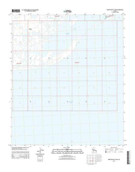 Norton Bay C-6 NW Alaska US Topo Map Image