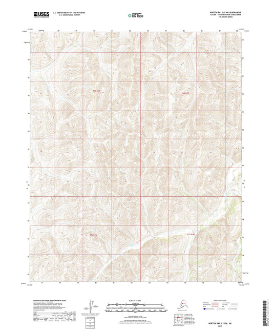 Norton Bay D-1 NW Alaska US Topo Map Image