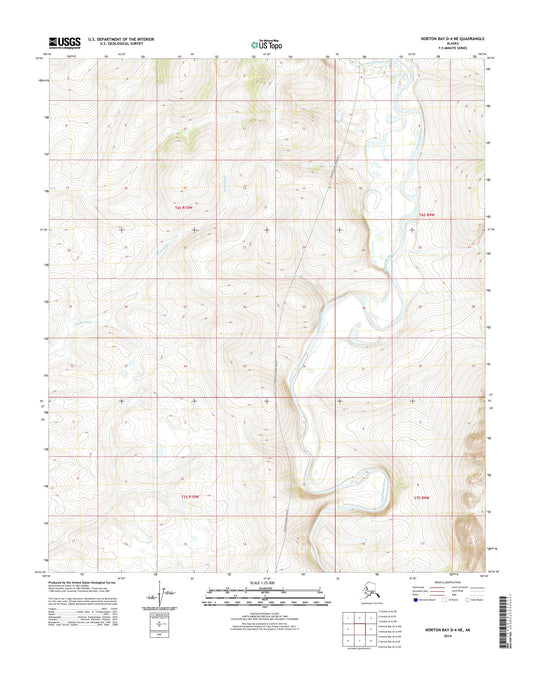 Norton Bay D-4 NE Alaska US Topo Map Image