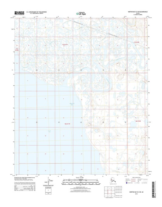 Norton Bay D-4 SW Alaska US Topo Map Image