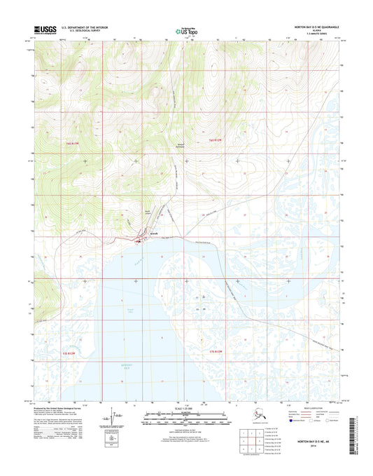 Norton Bay D-5 NE Alaska US Topo Map Image