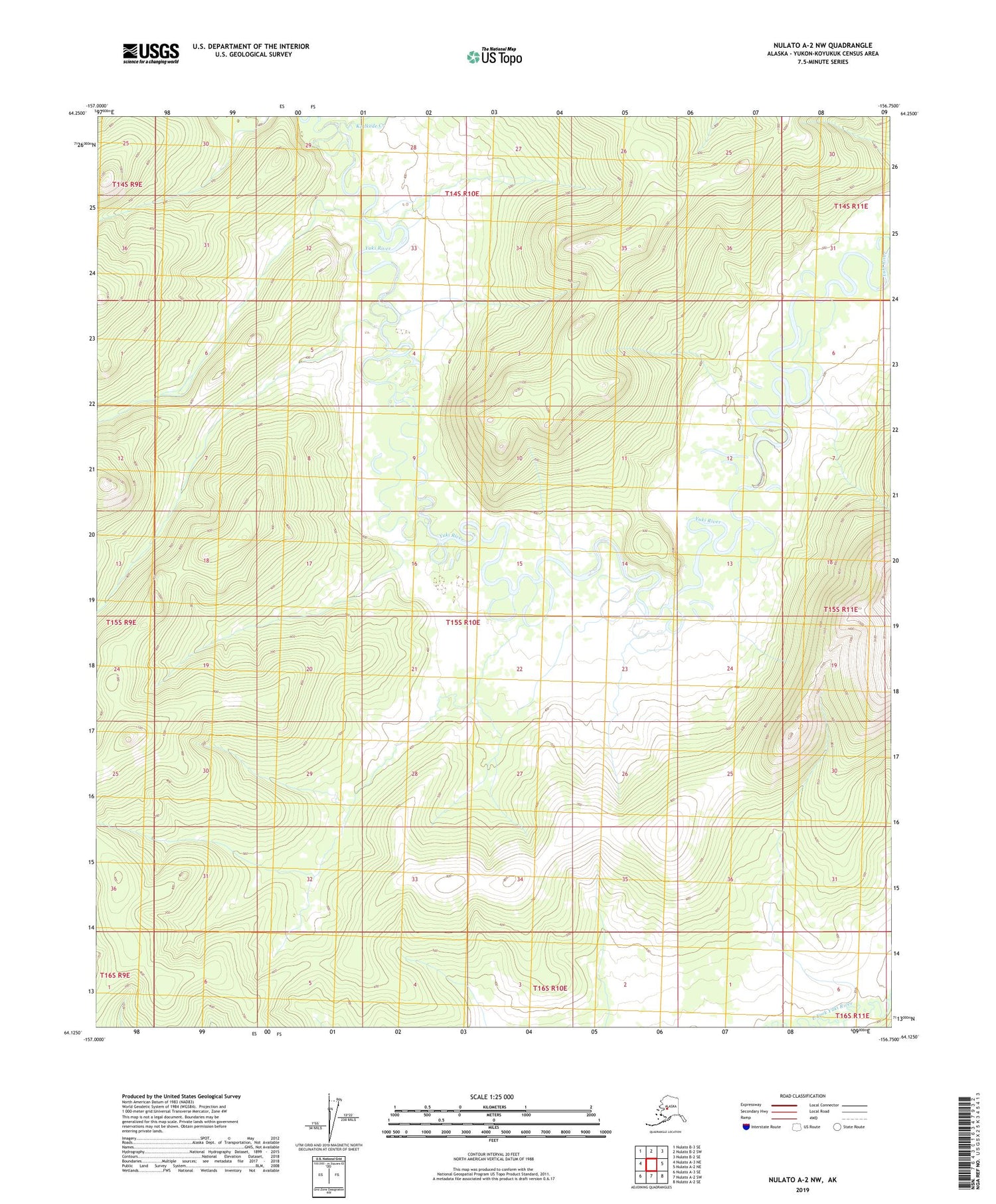 Nulato A-2 NW Alaska US Topo Map Image
