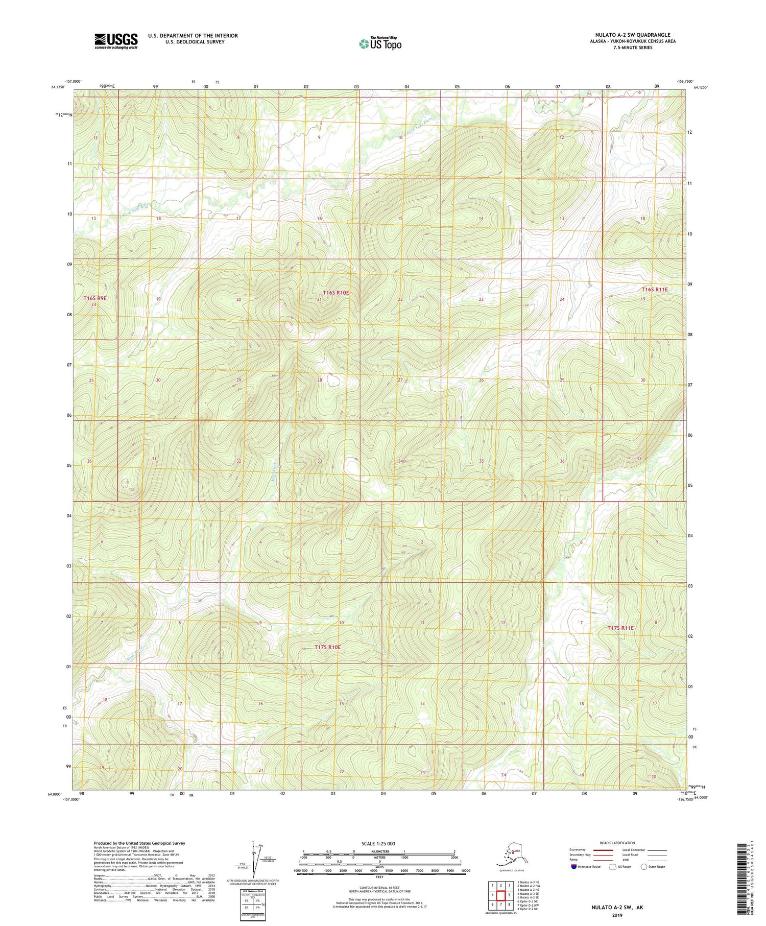 Nulato A-2 SW Alaska US Topo Map Image