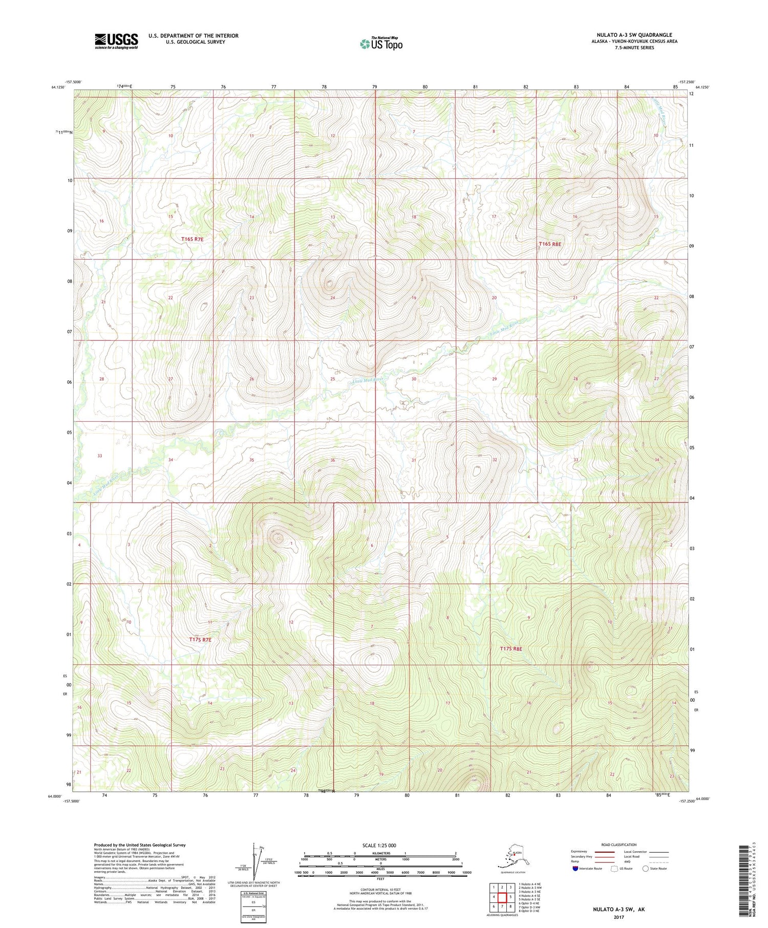 Nulato A-3 SW Alaska US Topo Map Image