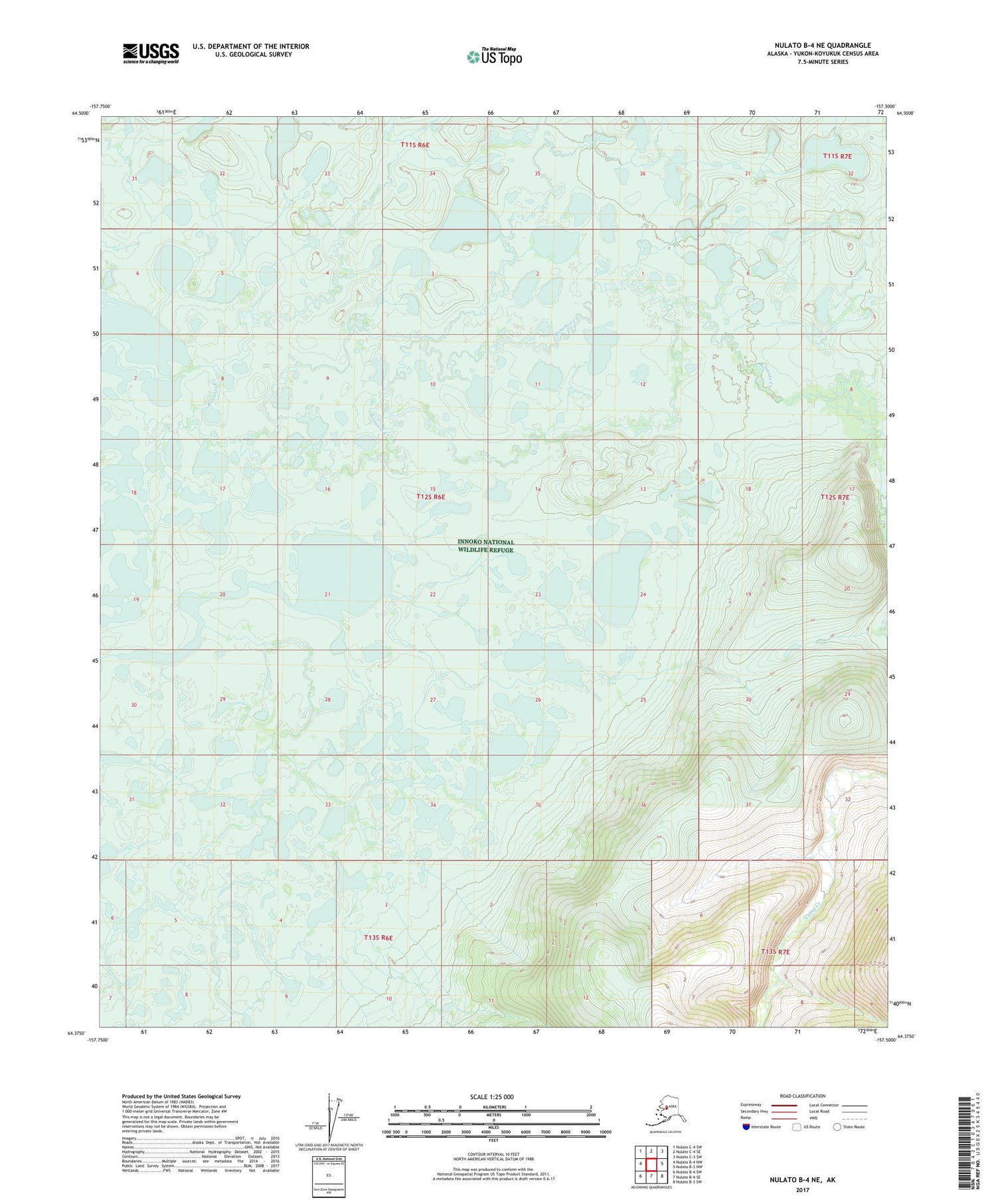 Nulato B-4 NE Alaska US Topo Map Image