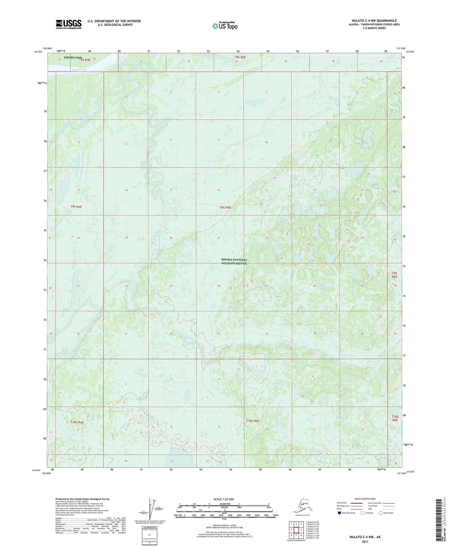 Nulato C-4 NW Alaska US Topo Map Image