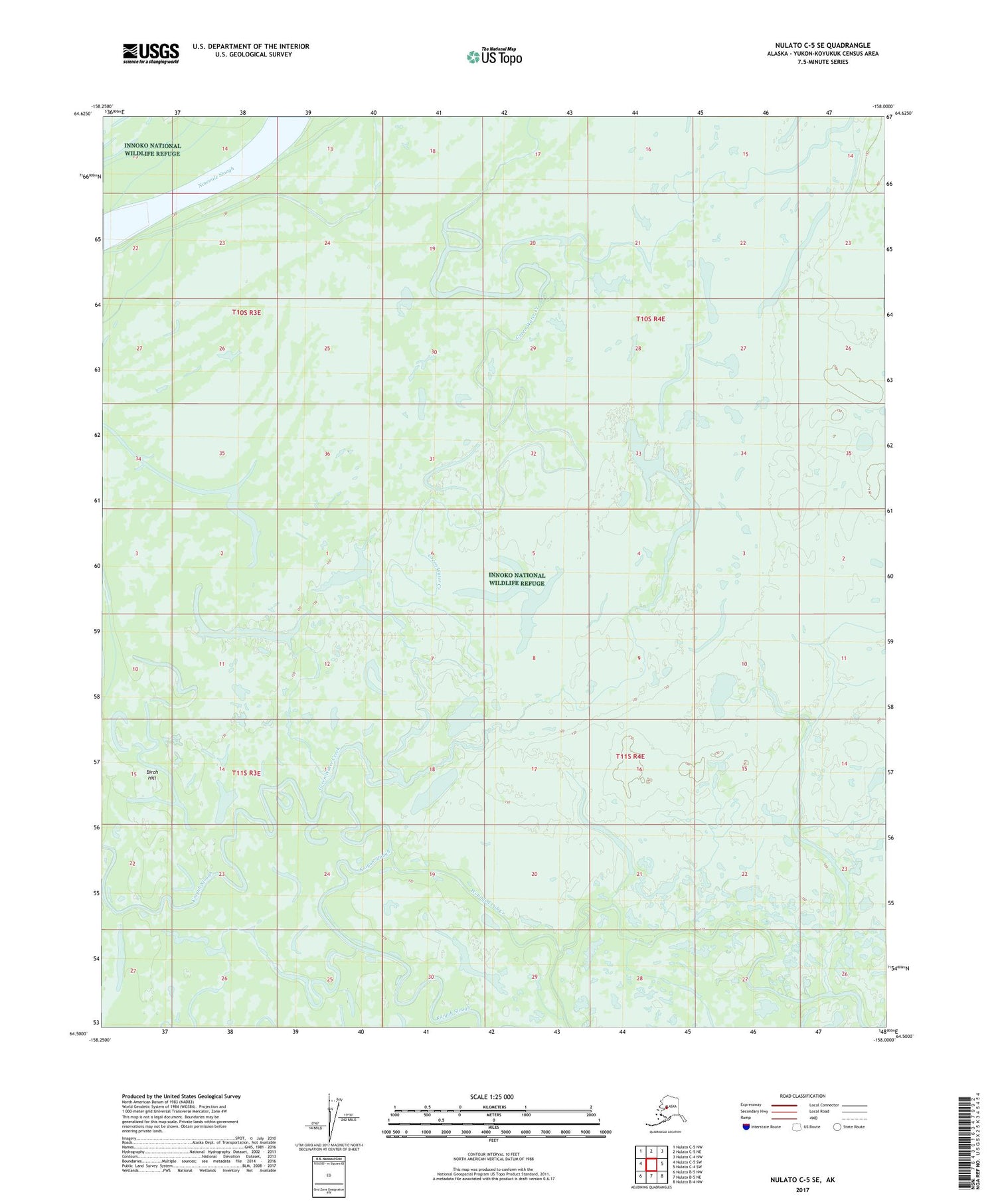 Nulato C-5 SE Alaska US Topo Map Image