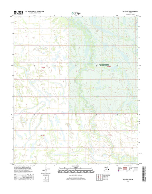 Nulato D-3 NE Alaska US Topo Map Image