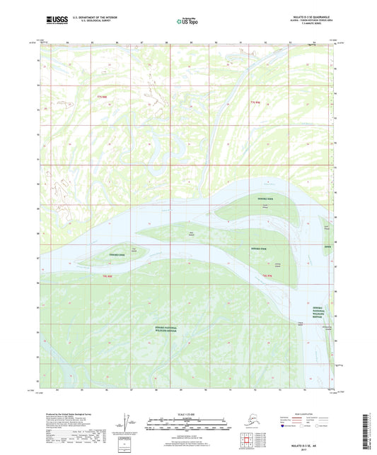Nulato D-3 SE Alaska US Topo Map Image