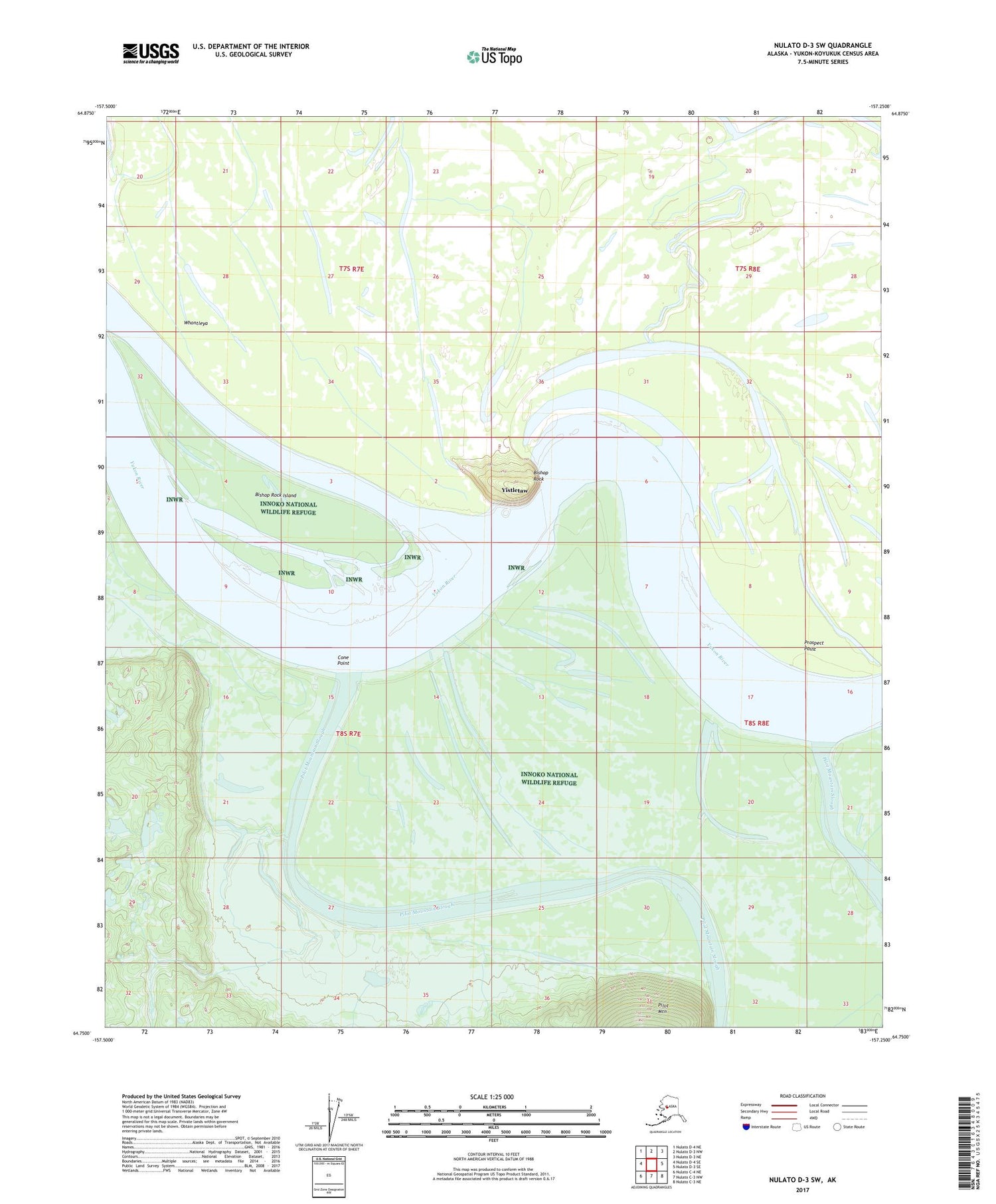 Nulato D-3 SW Alaska US Topo Map Image