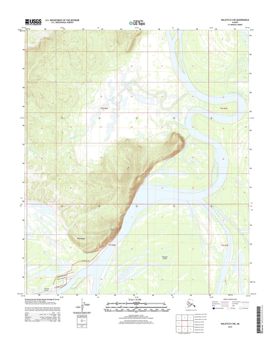 Nulato D-4 NE Alaska US Topo Map Image