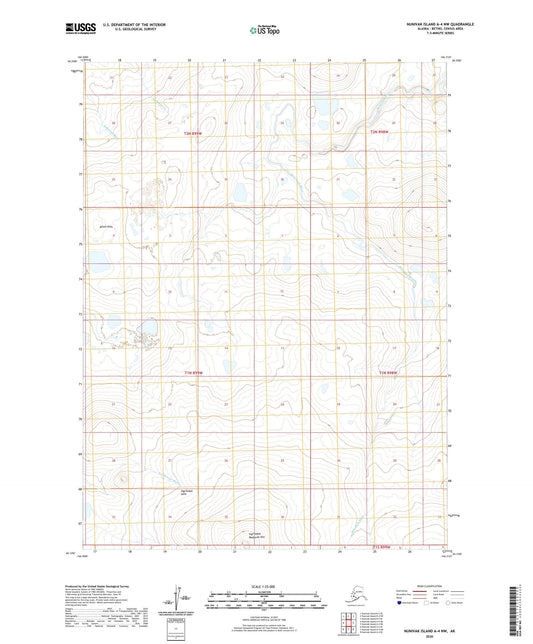 Nunivak Island A-4 NW Alaska US Topo Map Image