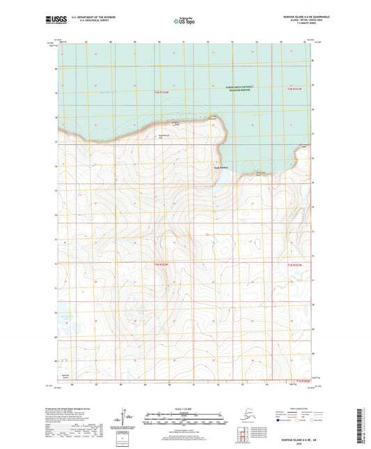Nunivak Island A-6 NE Alaska US Topo Map Image