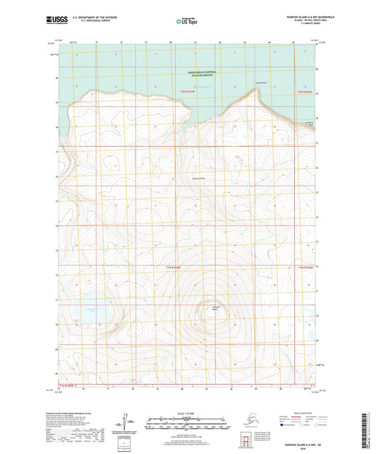 Nunivak Island A-6 NW Alaska US Topo Map Image