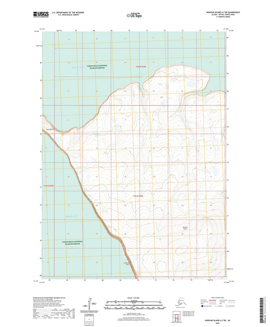 Nunivak Island A-7 NE Alaska US Topo Map Image