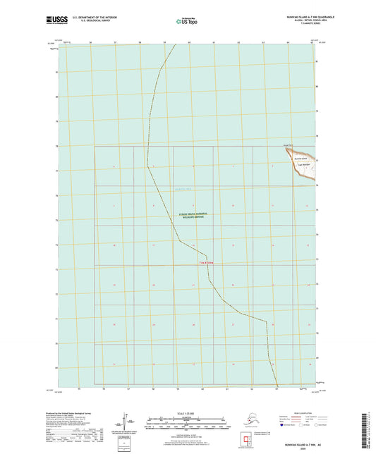 Nunivak Island A-7 NW Alaska US Topo Map Image