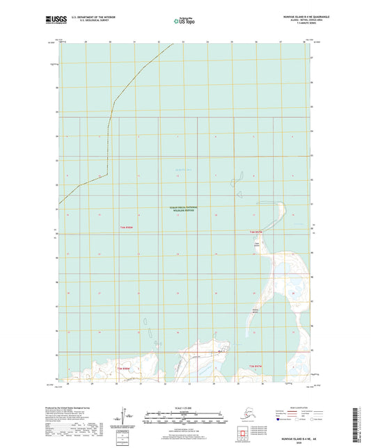 Nunivak Island B-4 NE Alaska US Topo Map Image