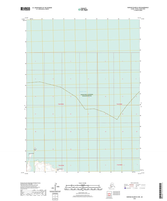 Nunivak Island B-4 NW Alaska US Topo Map Image
