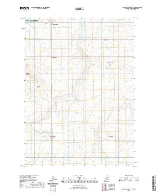 Nunivak Island B-4 SE Alaska US Topo Map Image