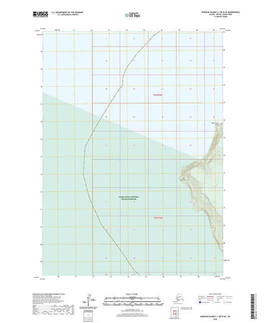 Nunivak Island C-1 OE W SE Alaska US Topo Map Image